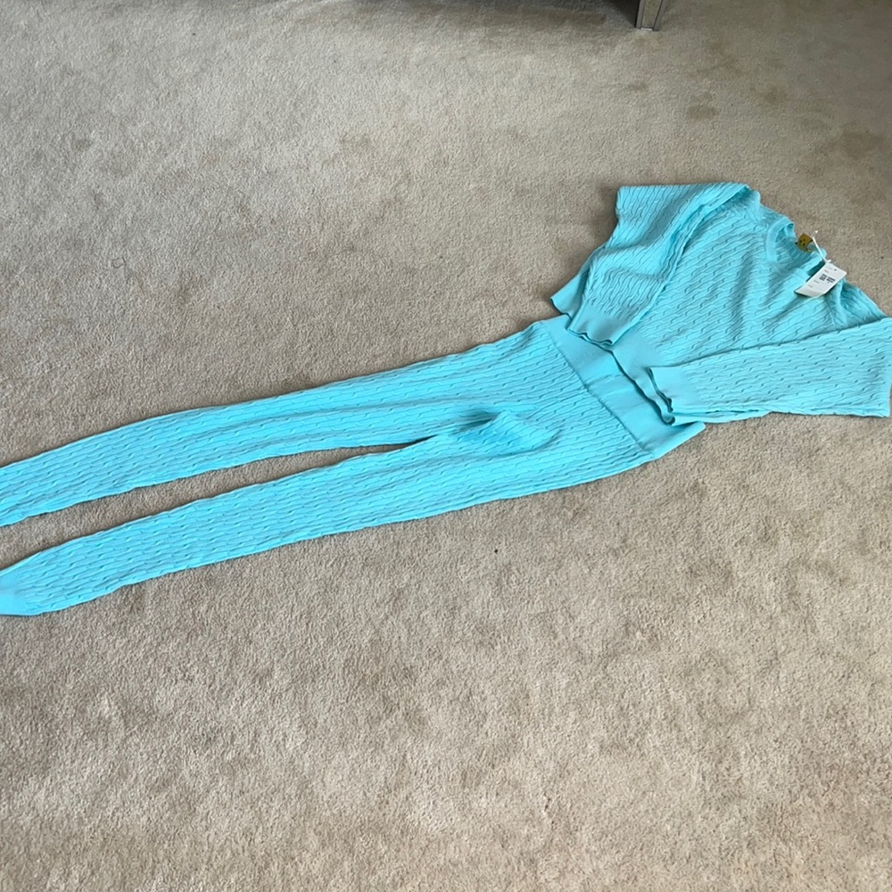 Blue knit pajama/comfy set
